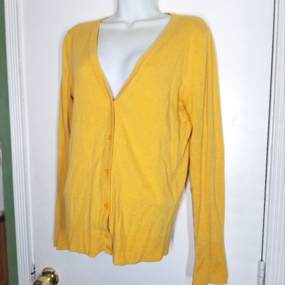 Yellow Cardigan Merona Size Medium